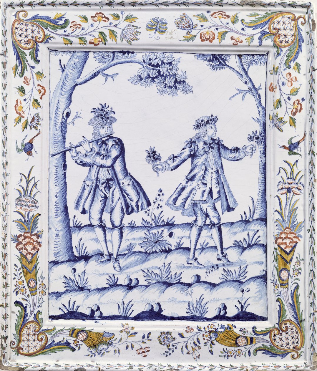Placca che raffigura una scena da Il flauto magico da French School