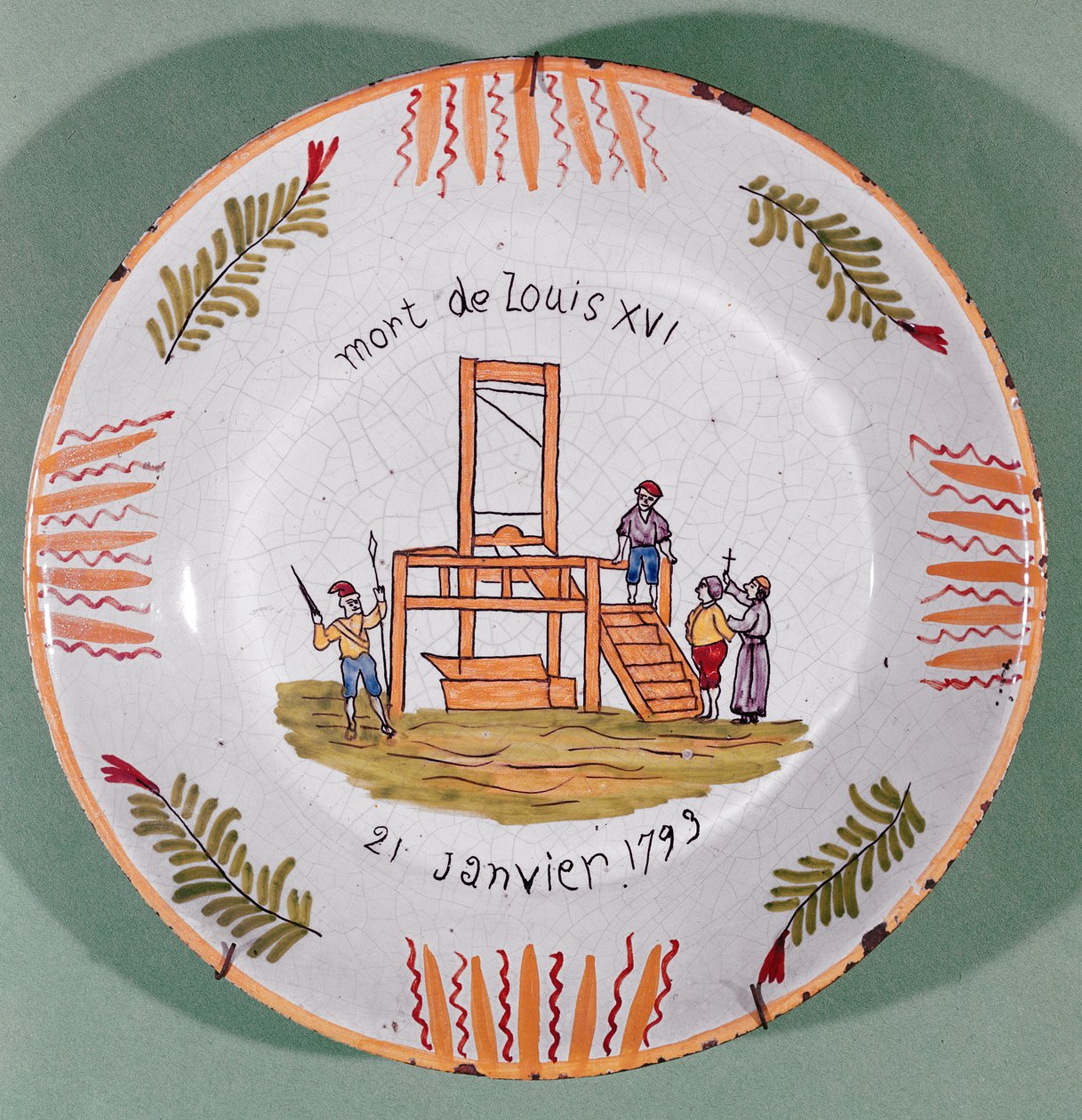 Piatto con motivo rivoluzionario francese commemorativo dell