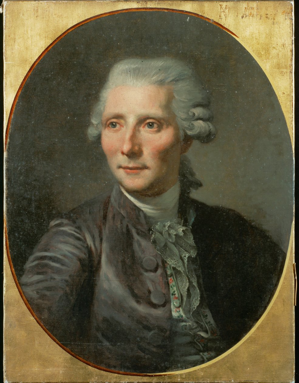 Poeta Pierre Augustin Caron de Beaumarchais Ritratto dopo Greuze ... (dipinto su tela) da French School