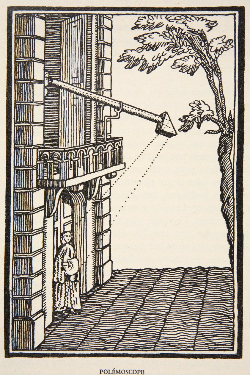Polemoscopio, copia di Boris Mestchersky, illustrazione da Histoire de la Nation Francaise, Sciences, Volumi I & II, di Gabriel Hanotaux, 1924 da French School