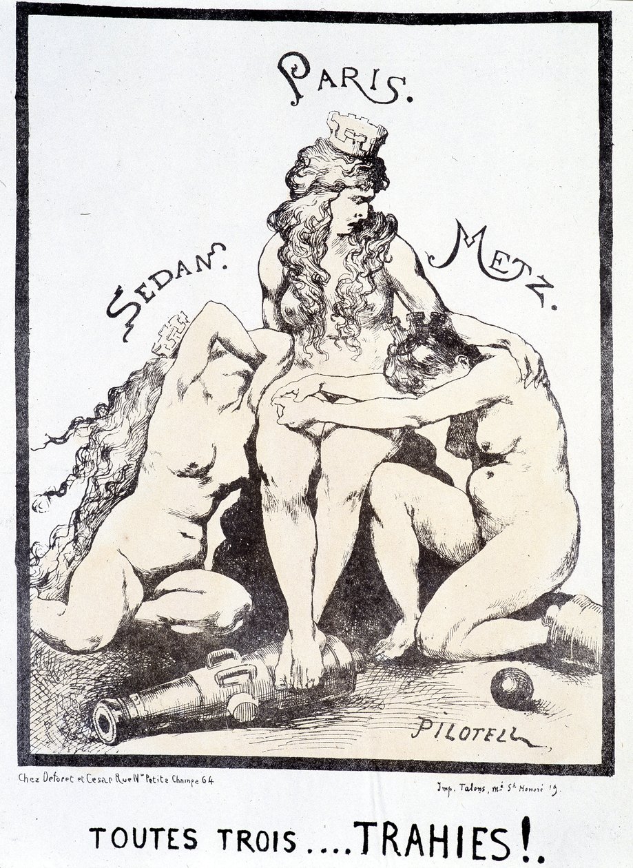 Cartone politico "Tutti e tre... traditi!" da French School