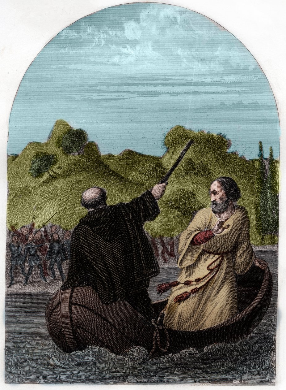Papa Eugenio IV (Eugenio, Eugenio) (1431-1447) fugge in barca per sfuggire all