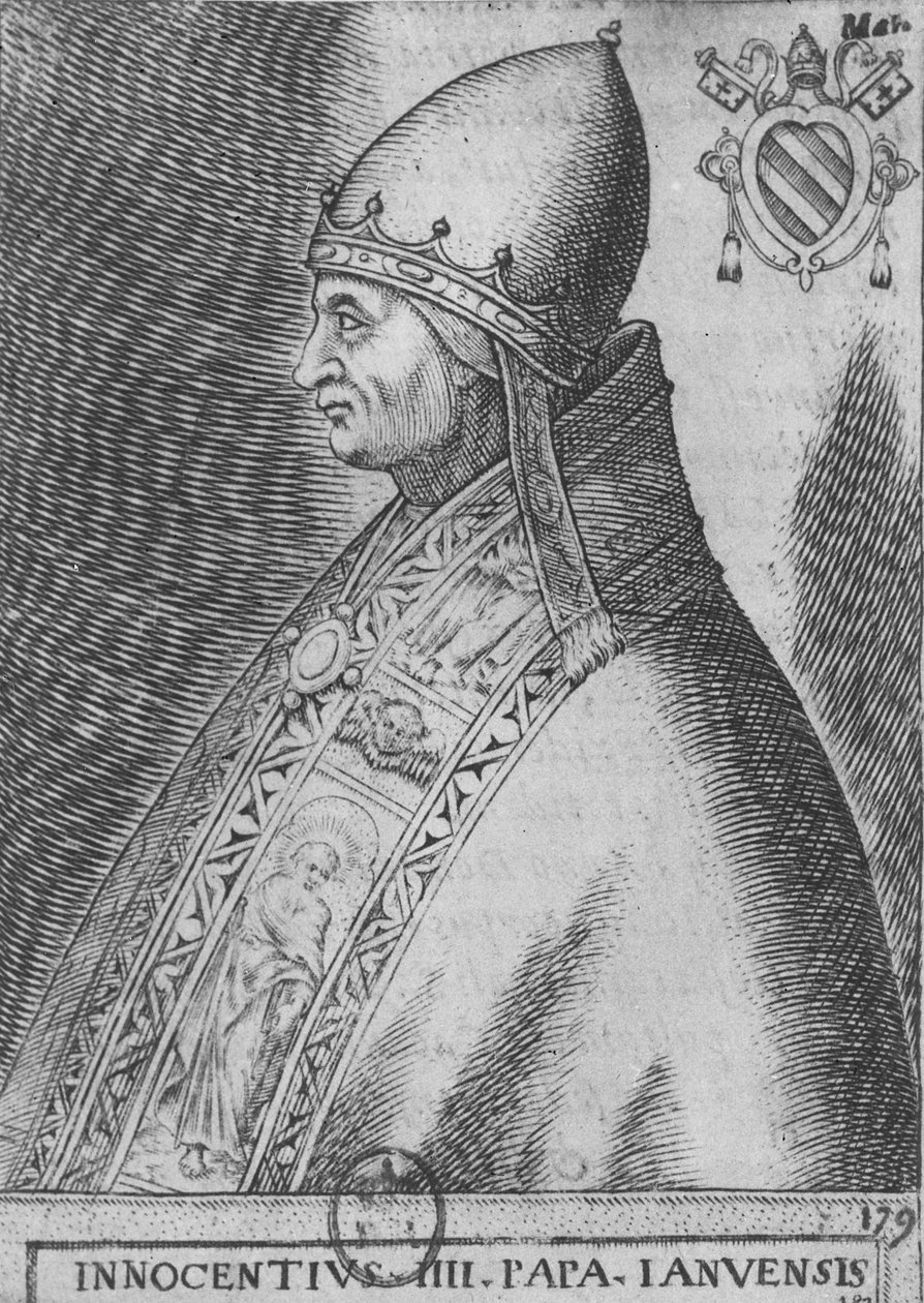 Papa Innocenzo III (incisione) da French School