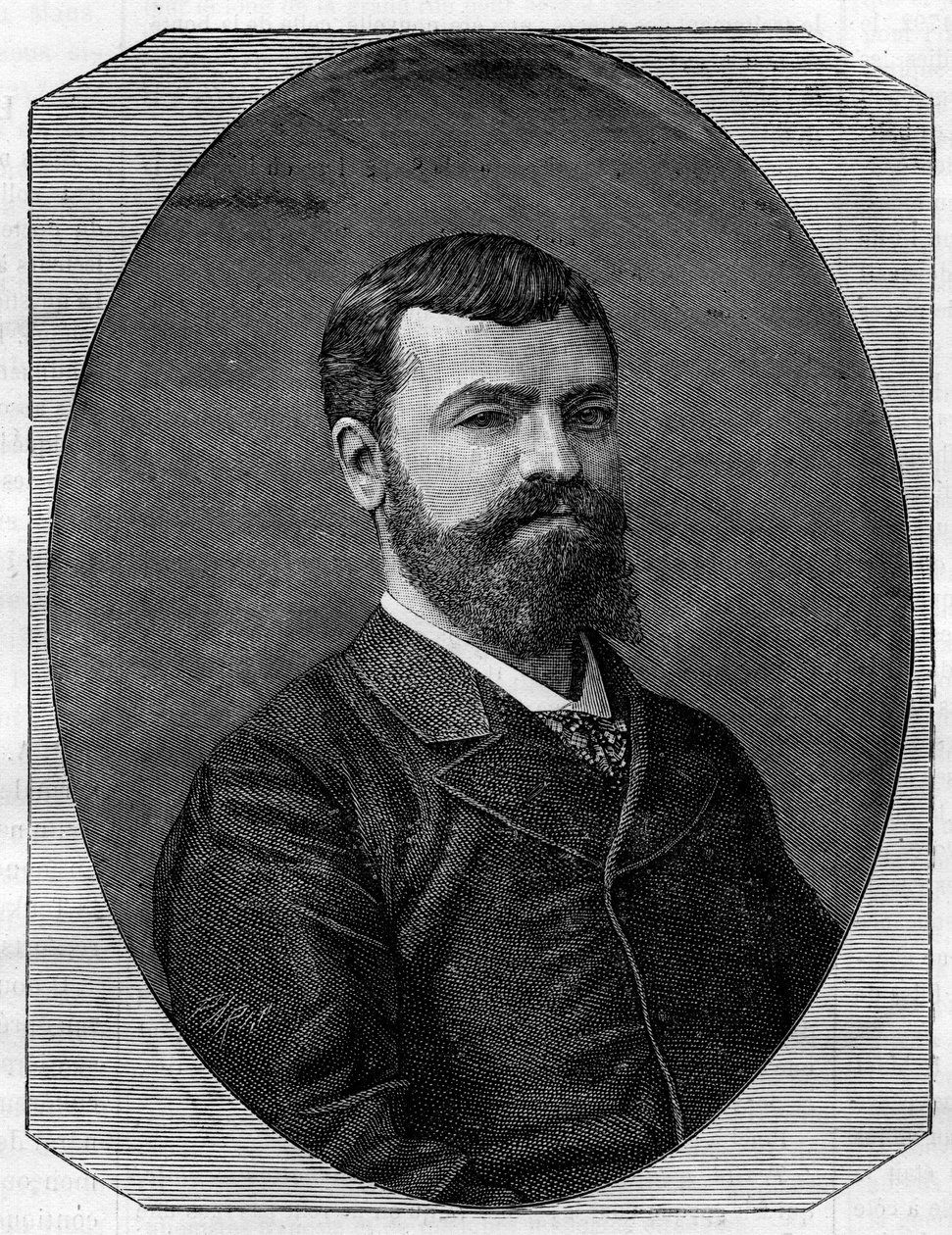 Ritratto di Henri-Paul Nenot (1853-1934), architetto francese, che realizzò la Nuova Sorbona di Parigi. Incisione in "Le Monde Illustré" da French School
