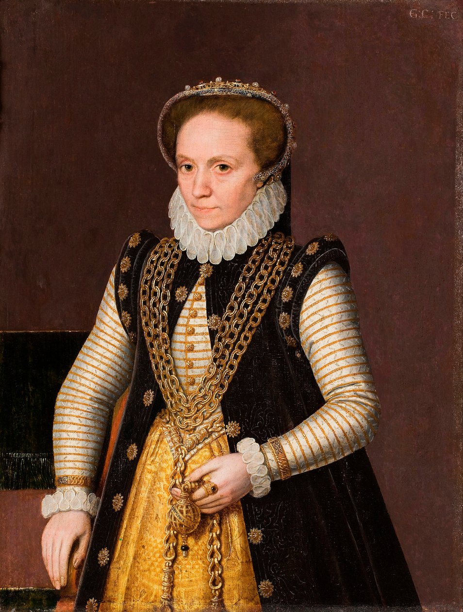 Ritratto di una nobildonna francese sconosciuta da French School