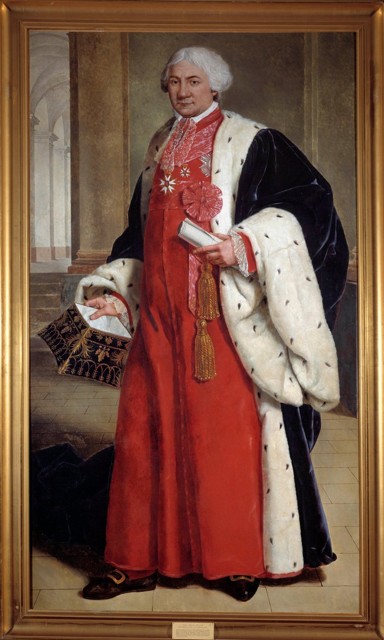 Ritratto a figura intera di Claude Ambroise Regnier (1746-1814), avvocato in parlamento e deputato del Terzo Stato, ministro della giustizia dal 1802 al 1813 da French School