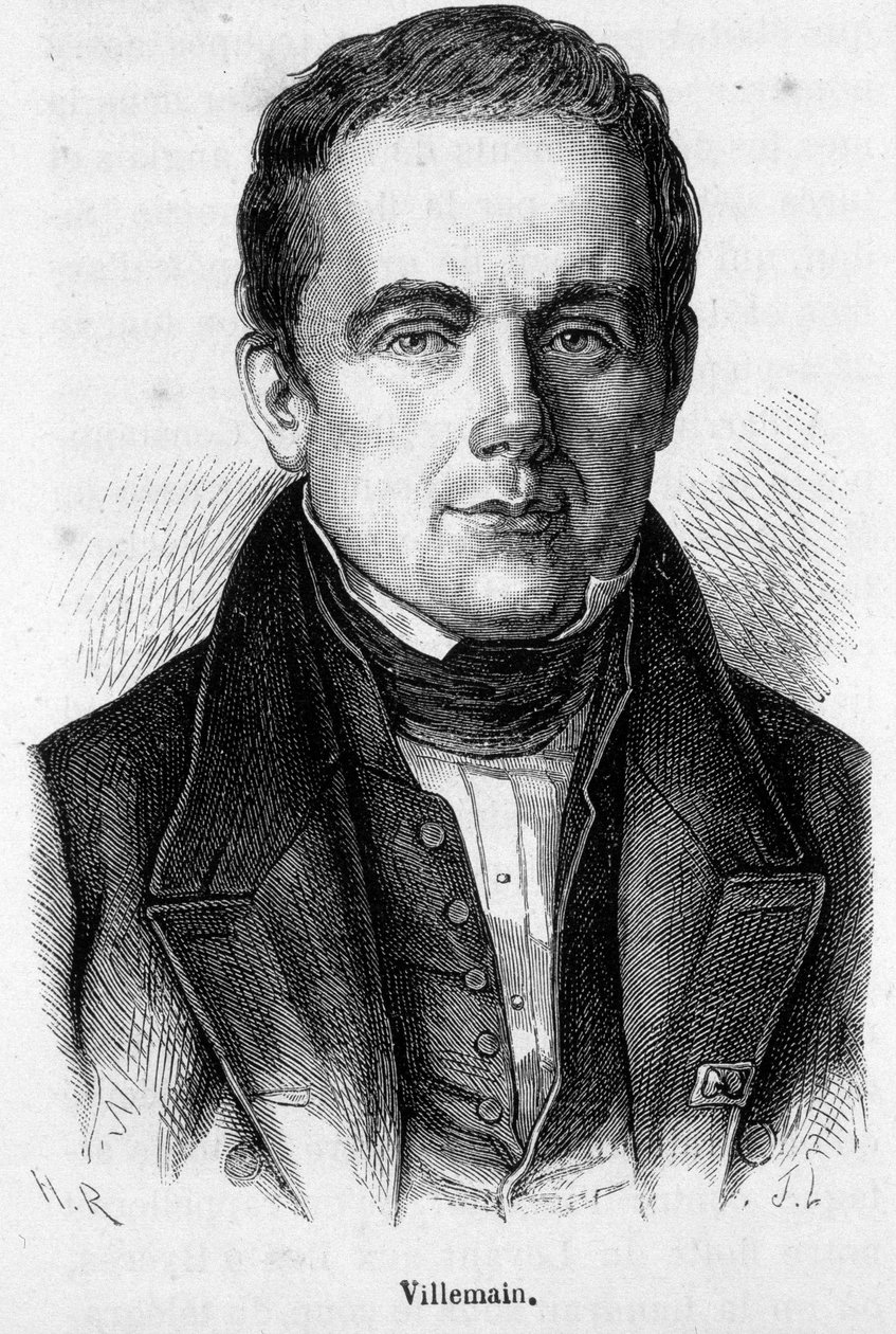 Ritratto di Abel Francois Villemain, professore e politico francese (1790 - 1867) da French School