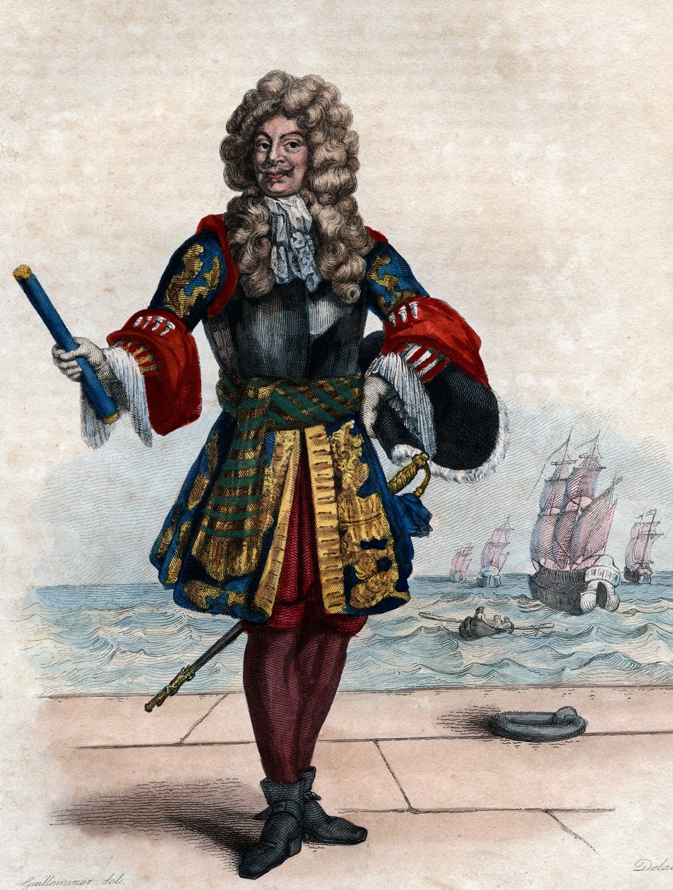 Ritratto di Abraham Duquesne (1610-1688), marchese e ufficiale navale francese da French School