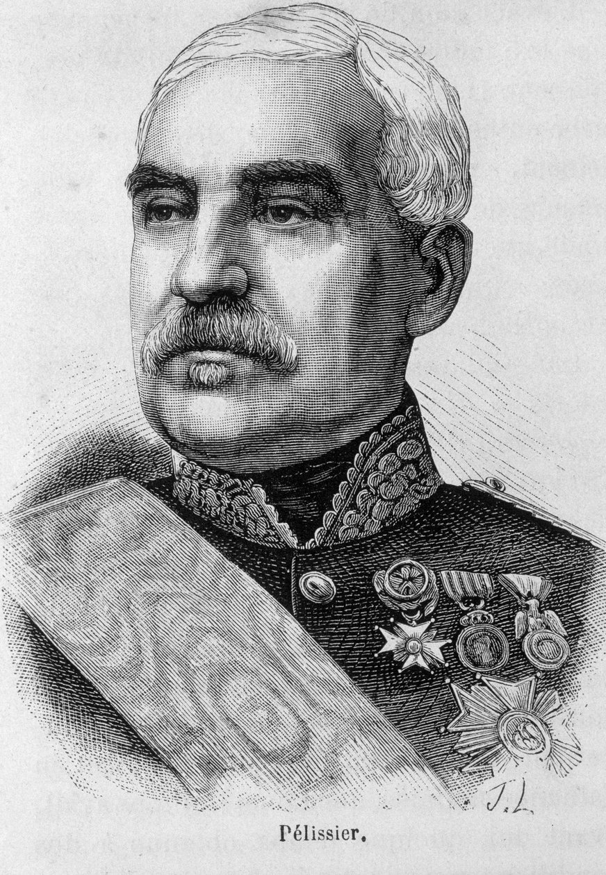 Ritratto di Aimable Jean Jacques Pelissier, Duca di Malakoff (1794-1864), militare francese e maresciallo di Francia - in "L