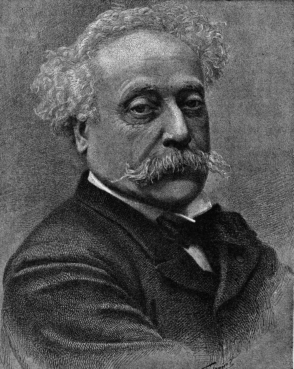 Ritratto di Alexandre Dumas Jr., scrittore francese. Incisione in 
