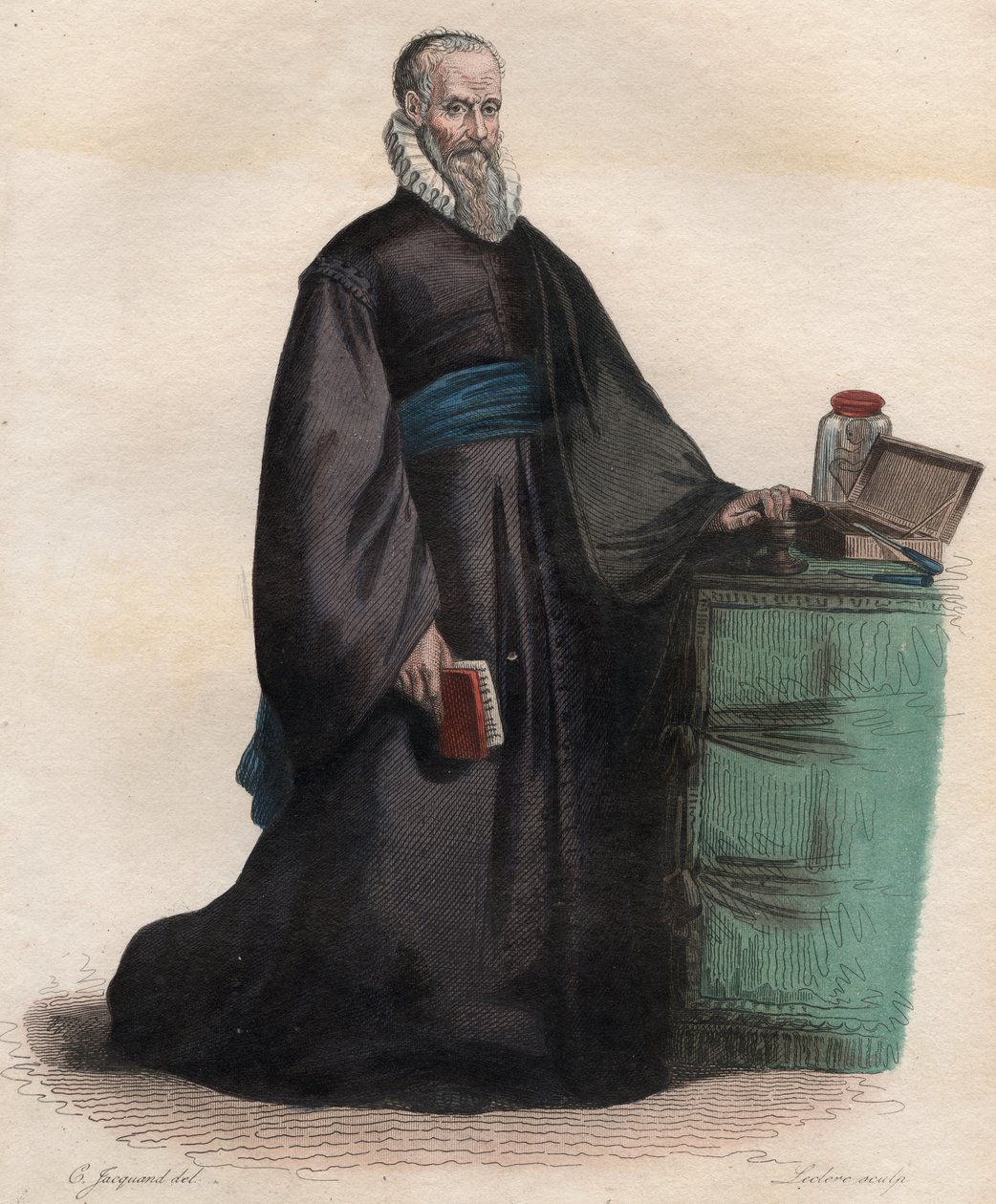 Ritratto di Ambroise Paré (1509-1590), chirurgo francese da French School