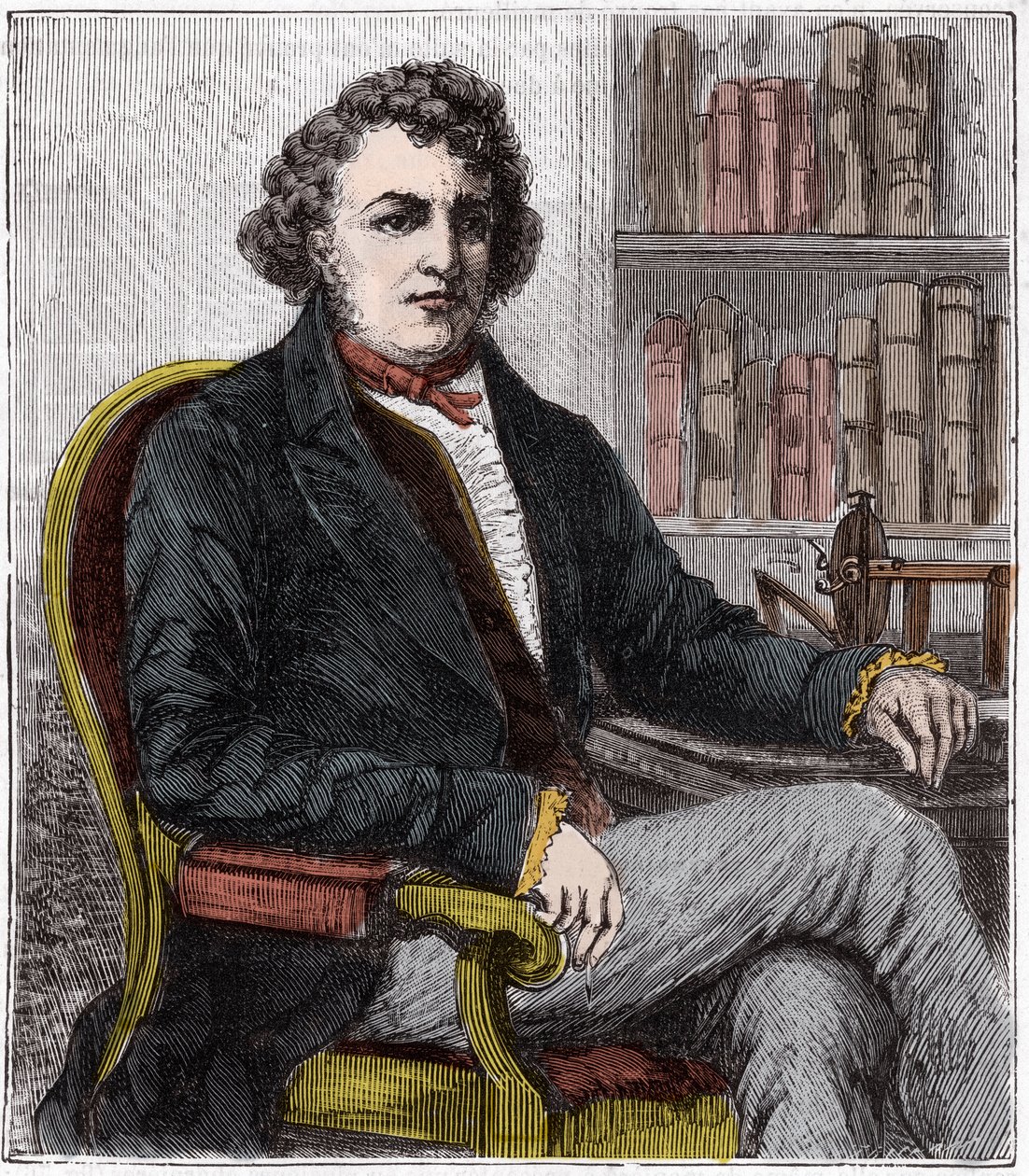 Ritratto di André-Marie Ampère (1775-1836), fisico francese e pioniere dell