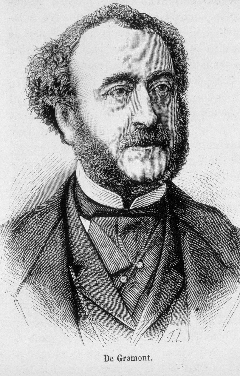 Ritratto di Antoine Agenor, Duca De Gramont, diplomatico e politico francese (1819 - 1880) - in "L