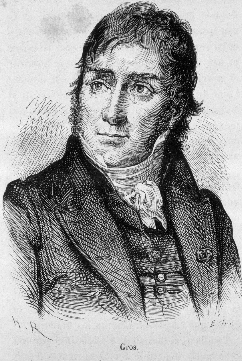 Ritratto di Antoine Jean Gros (1771 - 1835), allievo di David e poi pittore ufficiale di Napoleone - in "L
