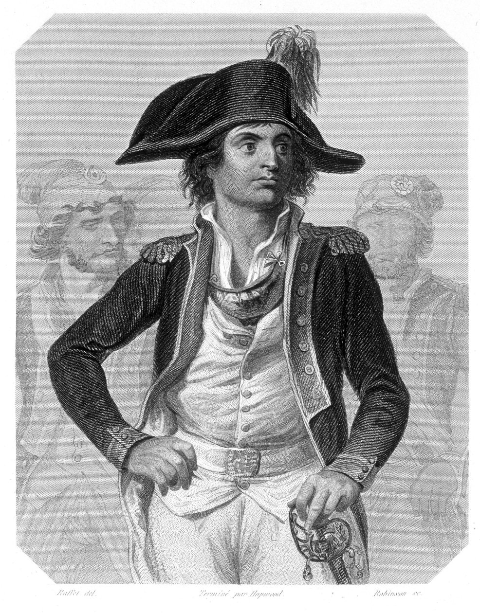 Ritratto di Antoine Joseph Santerre (1752-1809), politico francese. In "La storia dei Girondini" di Lamartine da French School