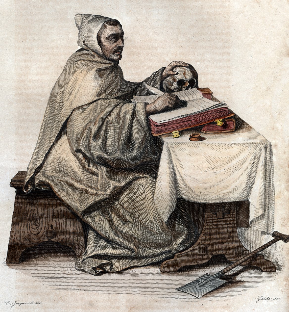 Ritratto di Armand Jean le Bouthillier de Rancé (1626-1700), abate francese e fondatore dei Trappisti Cistercensi da French School