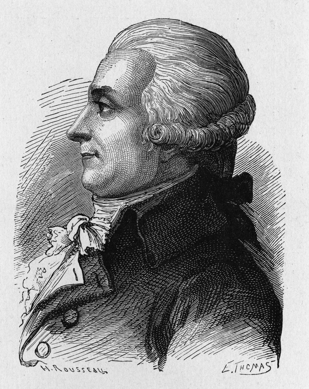 Ritratto di Louis-Bernard Guyton-Morveau (1737-1816), politico, chimico e rivoluzionario francese - in "Album della Scienza; illustri studiosi; Grandi scoperte" 1896 da French School