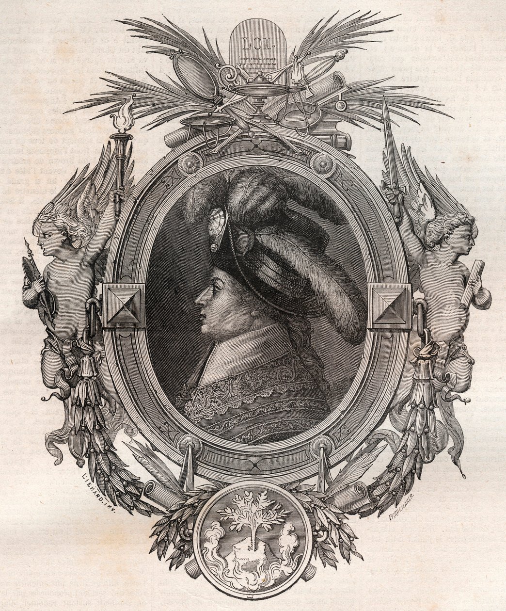 Ritratto di Barthelemy Francois Marie (Marchese) (1747-1830) - incisione in 