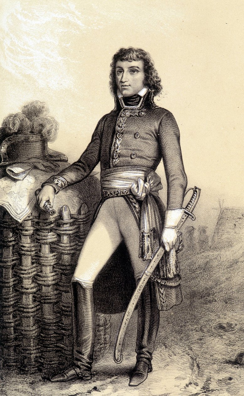 Ritratto di Barthélemy Catherine Joubert, Generale Boer del Sudafrica (1769-1799) - in "Galerie historique de la revolution francaise" di Albert Morin da French School