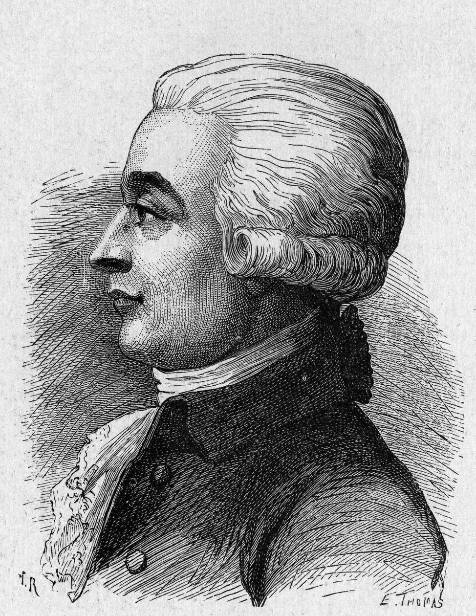 Ritratto di Blanchard (1709 - 1853), aeronauta francese - in "Album della Scienza; illustri studiosi; Grandi scoperte" 1896 da French School