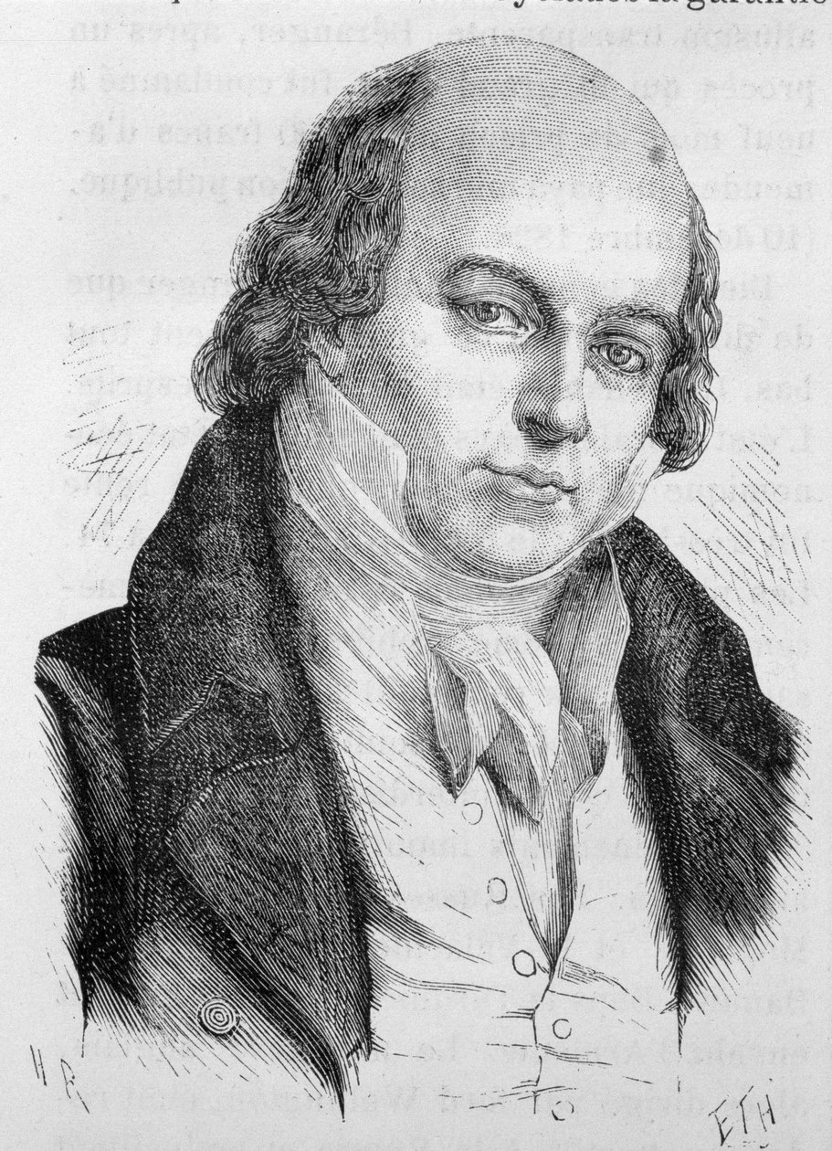 Ritratto di Béranger, poeta e cantautore francese (1780 - 1857) - in "L