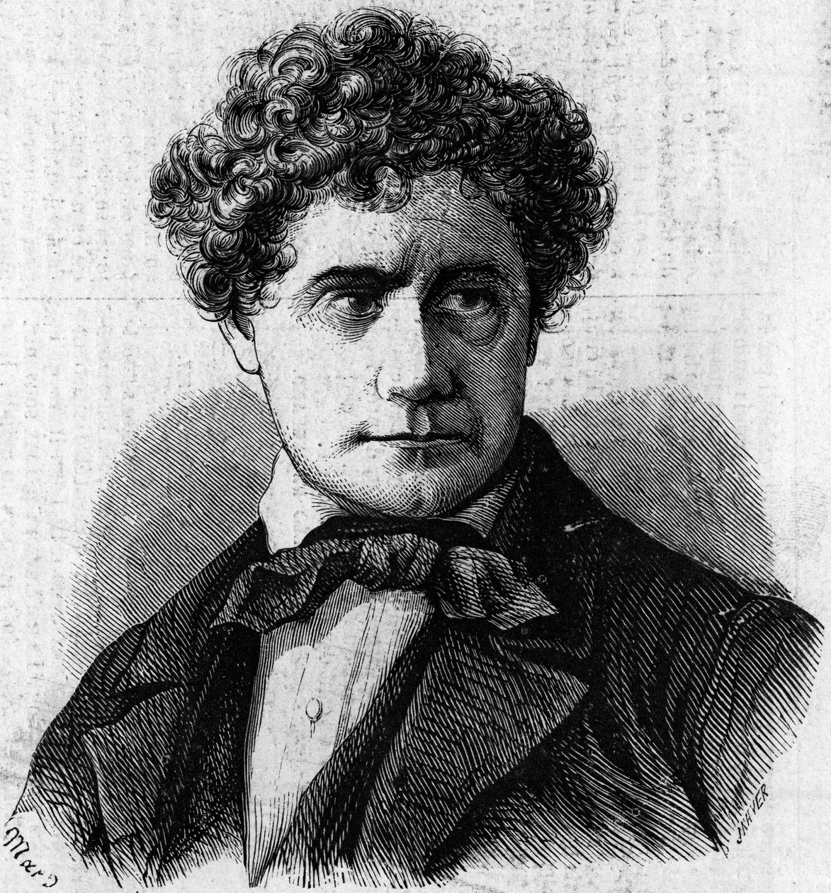Ritratto di Brigham Young (1801-1877), politico americano e leader dei Mormoni. Incisione in 