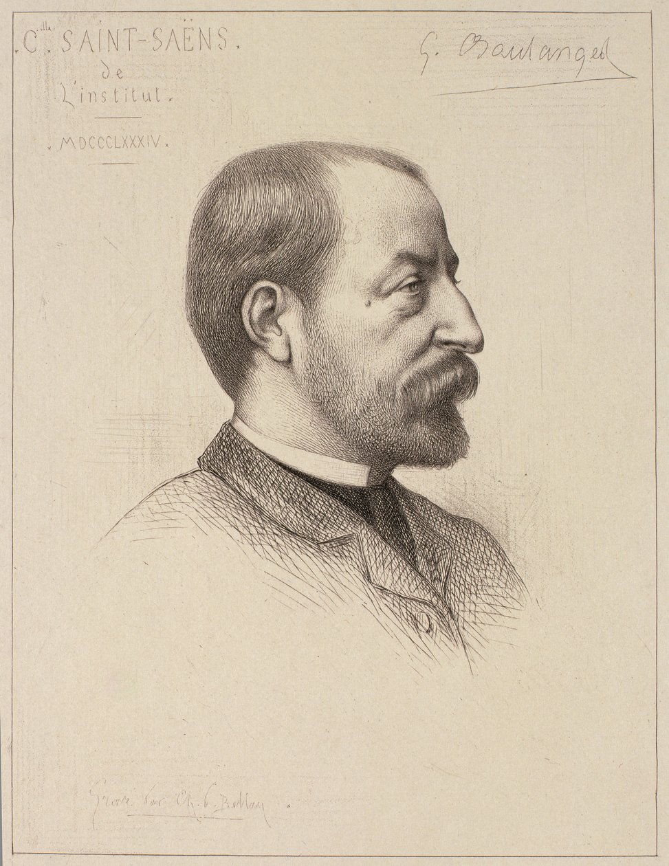 Ritratto di Camille Saint-Saens da French School