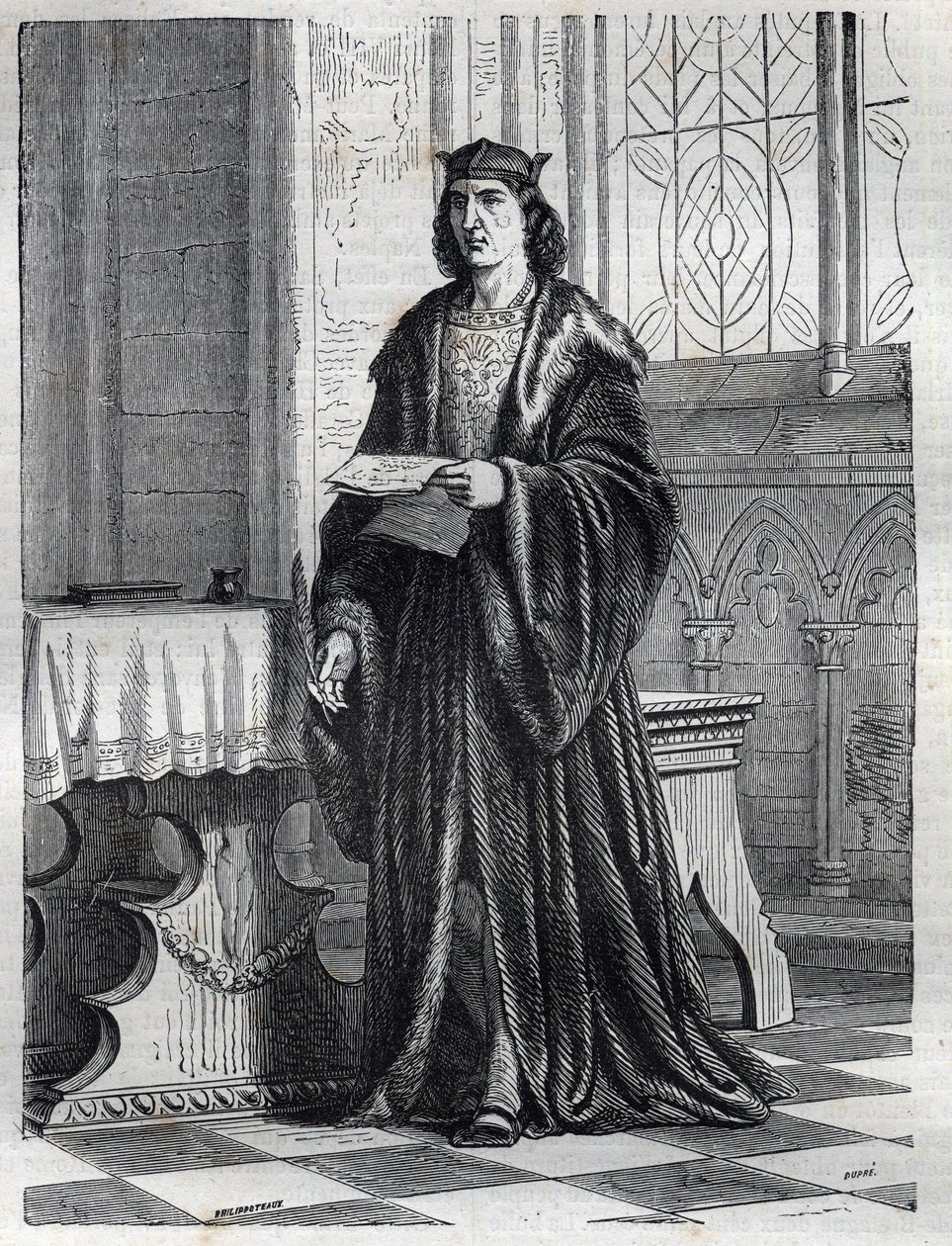 Ritratto del Cardinale Pietro Carafa o Caraffa futuro Papa Paolo IV (1476-1559) Incisione in 