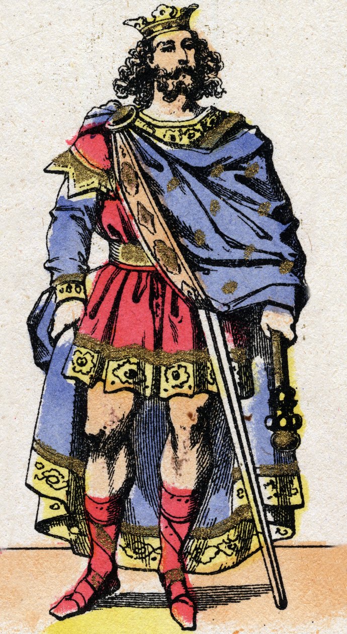 Ritratto di Cariberto, re dei Franchi (561-567) da French School
