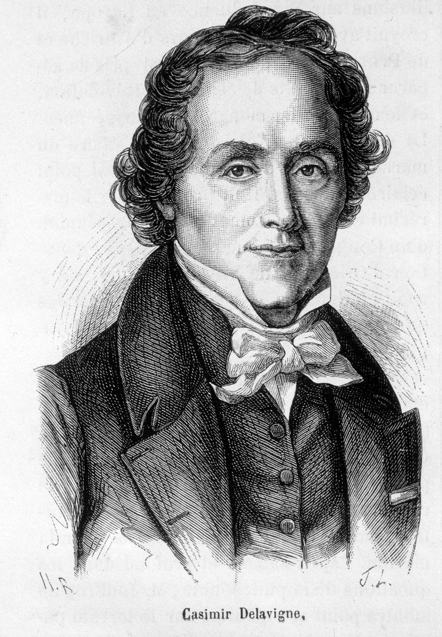 Ritratto di Casimir Delavigne, poeta e drammaturgo francese (1793-1843) da French School