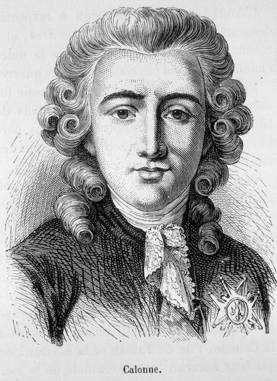 Ritratto di Charles Alexandre de Calonne, politico francese (1734 -1802) - in "L