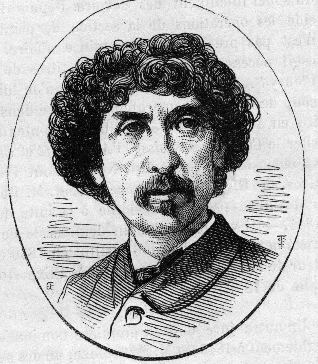 Ritratto di Charles Garnier (1825-1898), architetto francese. Incisione in "Le Monde Illustré" n.890 del 2 maggio 1874 da French School