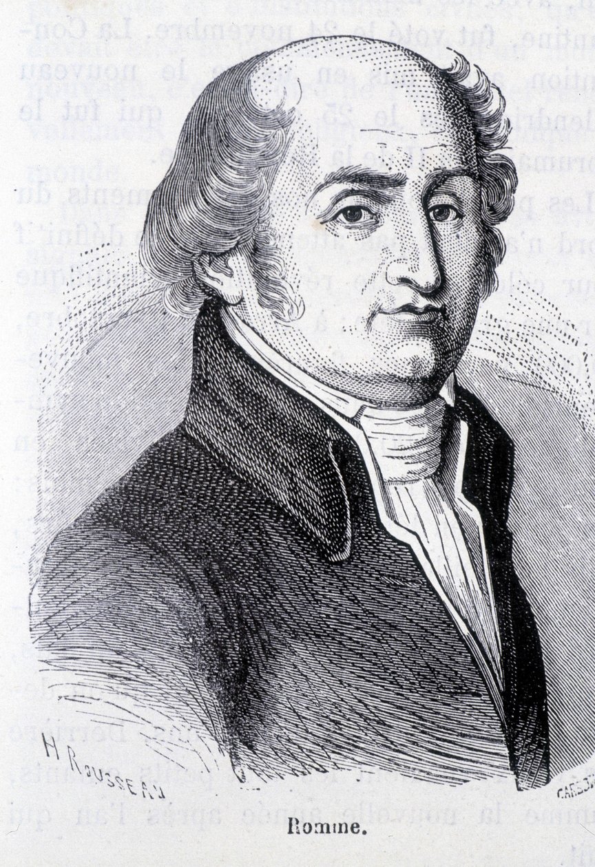 Ritratto di Charles Gilbert Romme, politico francese (1750-1795) - in "L