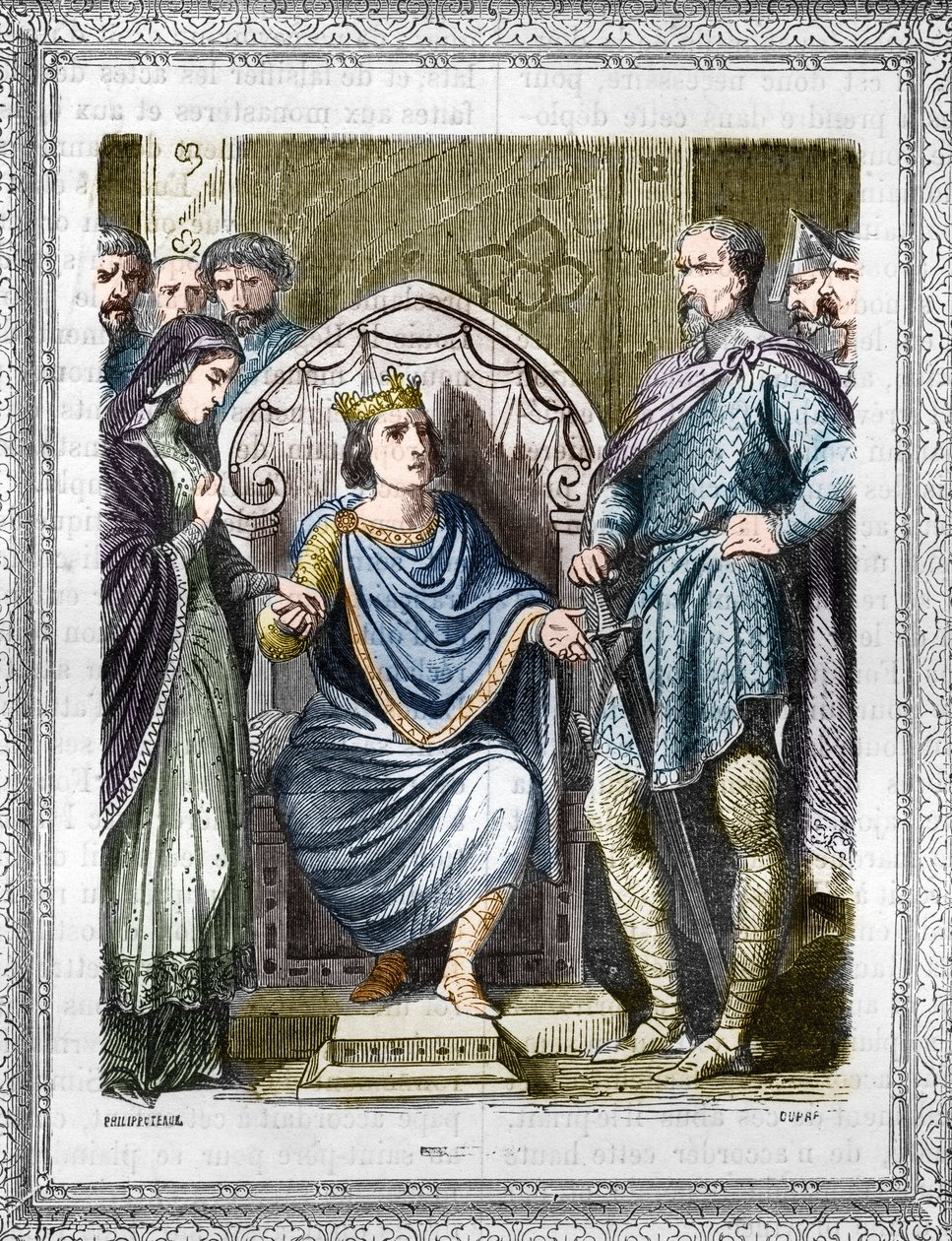 Ritratto di Carlo III detto il Semplice (879-929). Incisione in "Histoire des Papes-Rois-Queen and Empereurs a travers les centuries" di Maurice Lachatre da French School
