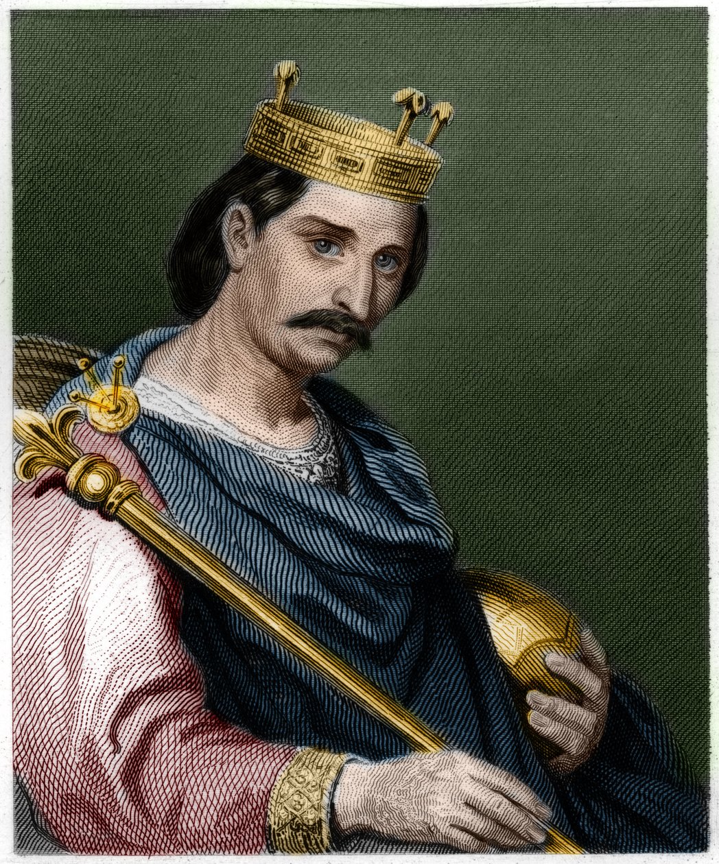 Ritratto di Carlo II il Calvo (823 - 877), Re di Francia - in 