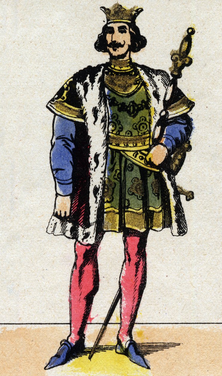 Ritratto di Carlo IV il Bello (1294 - 1328), Re di Francia. da French School