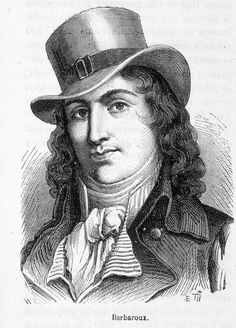 Ritratto di Charles Jean Marie Barbaroux (1767 - 1794), politico francese che guidò i federati di Marsiglia durante la presa delle Tuileries nel 1792 da French School