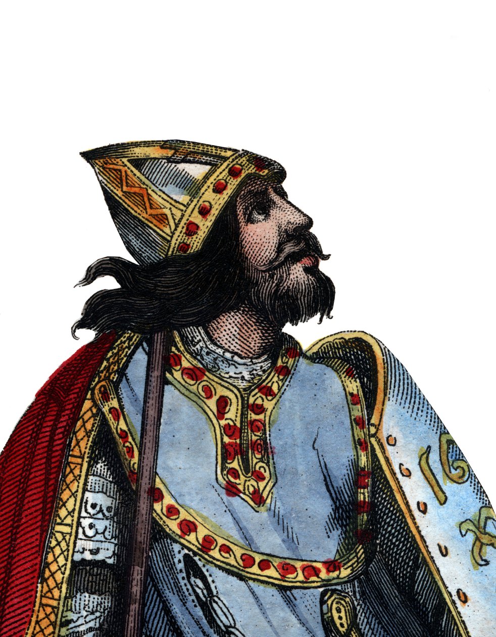 Ritratto di Carlo Martello, leader militare e politico franco da French School