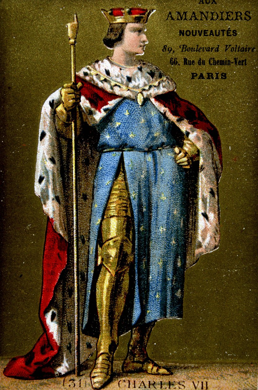 Ritratto di Carlo VII (1403-1461) da French School