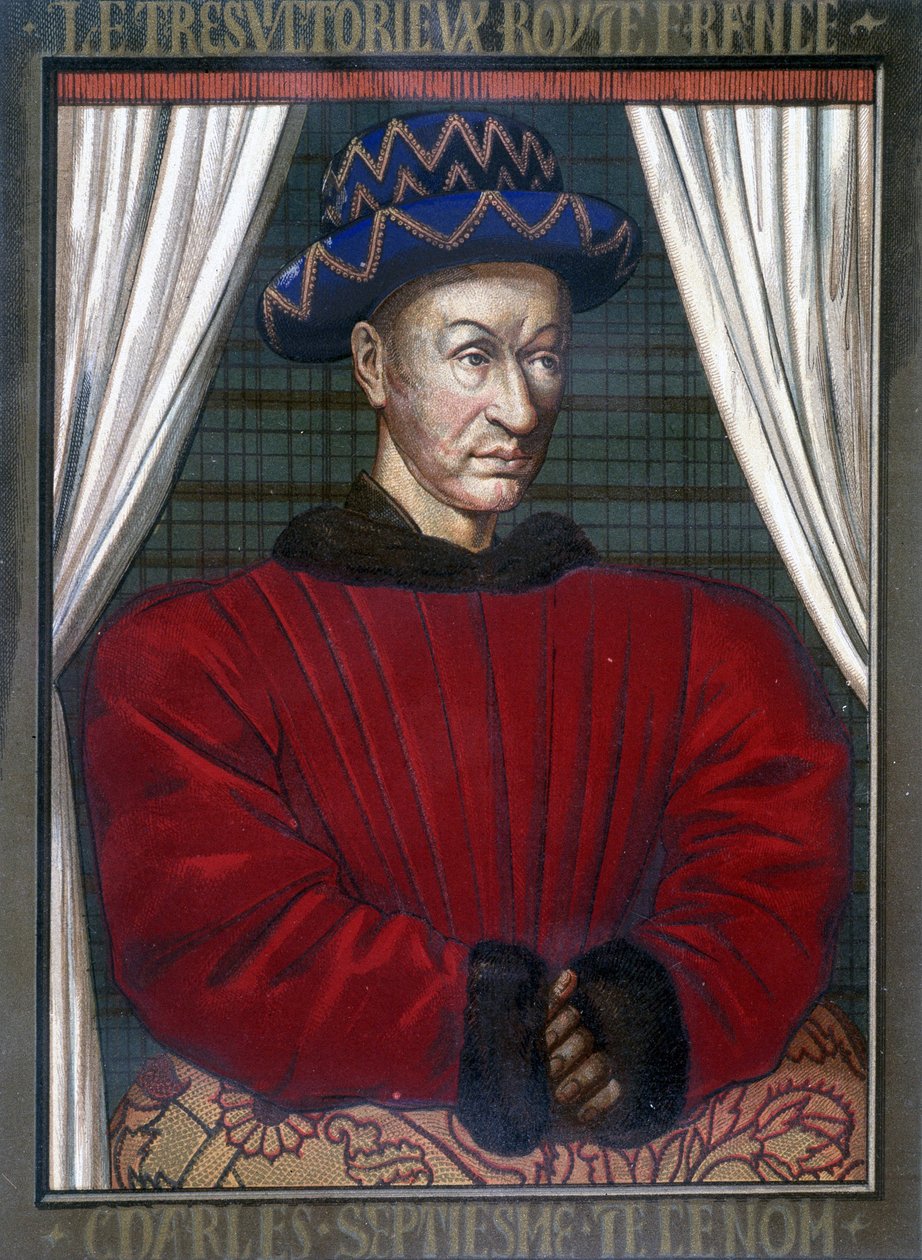 Ritratto di Carlo VII (1403 - 1461), Re di Francia da French School
