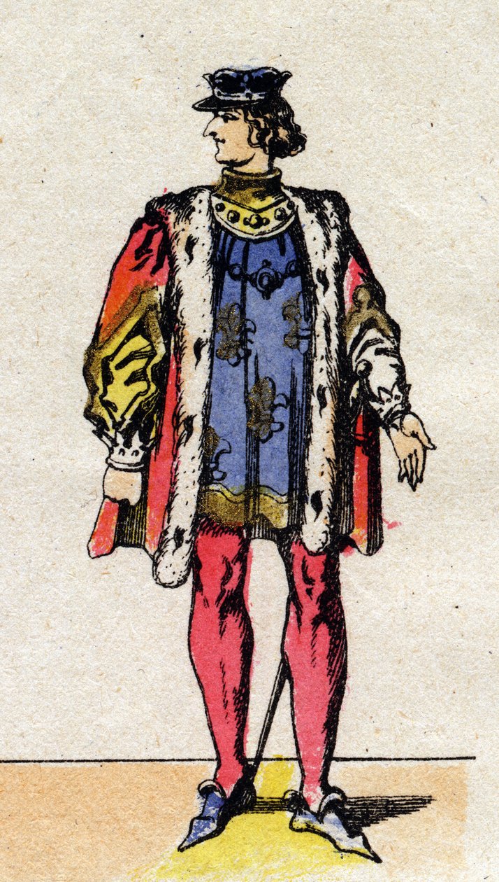 Ritratto di Carlo VI di Francia, noto come Carlo il Beneamato (1368-1422) (dinastia dei Capetingi) da French School