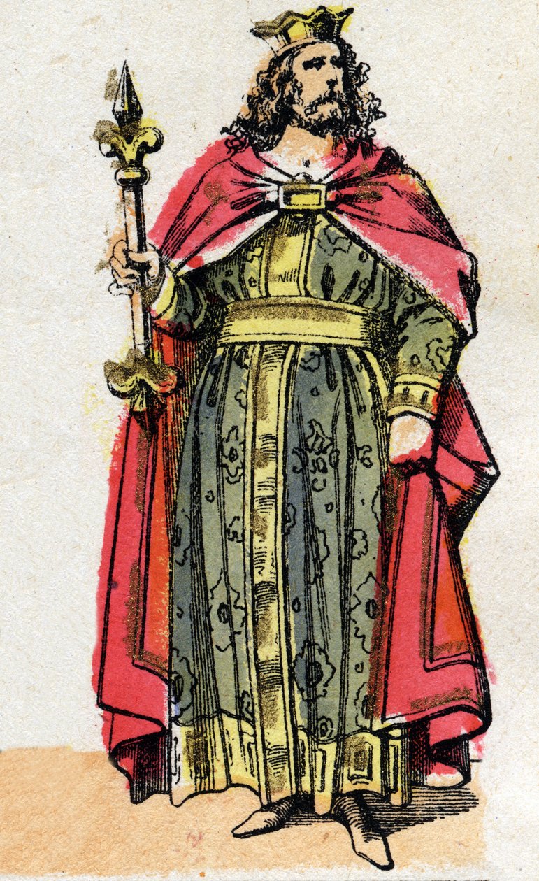 Ritratto di Childeberto I (v. 497 - 558), Re dei Franchi. da French School
