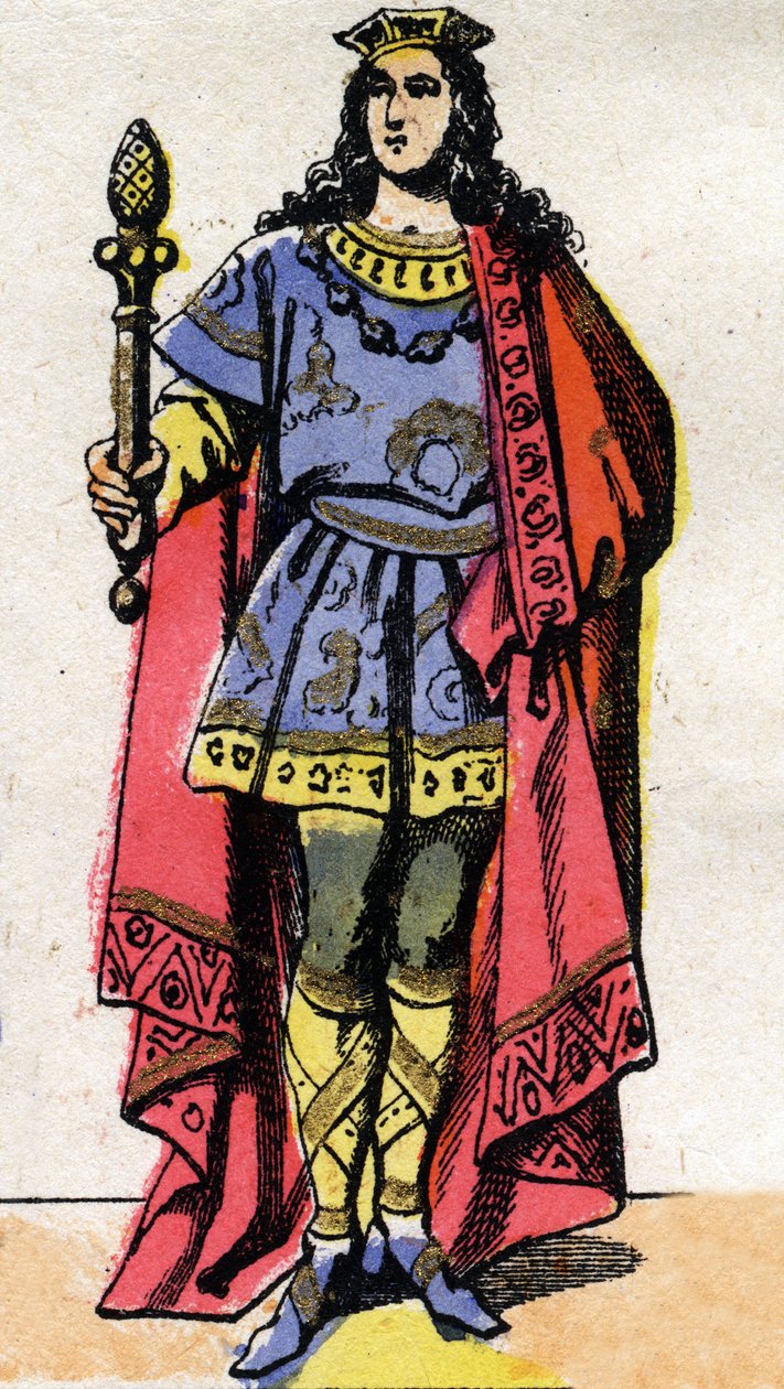 Ritratto di Clotario III, Re dei Franchi (652-673). da French School