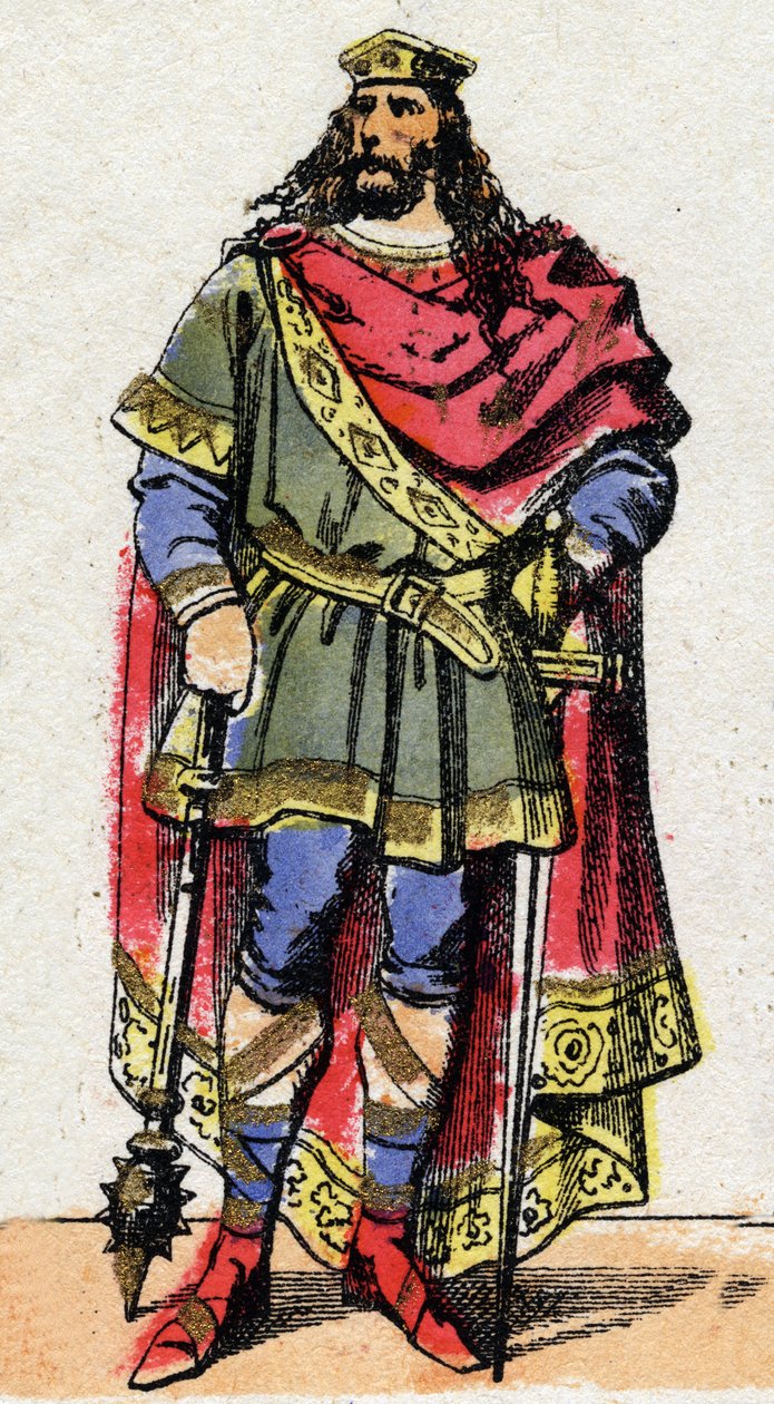 Ritratto di Clodoveo I, re dei Franchi. da French School