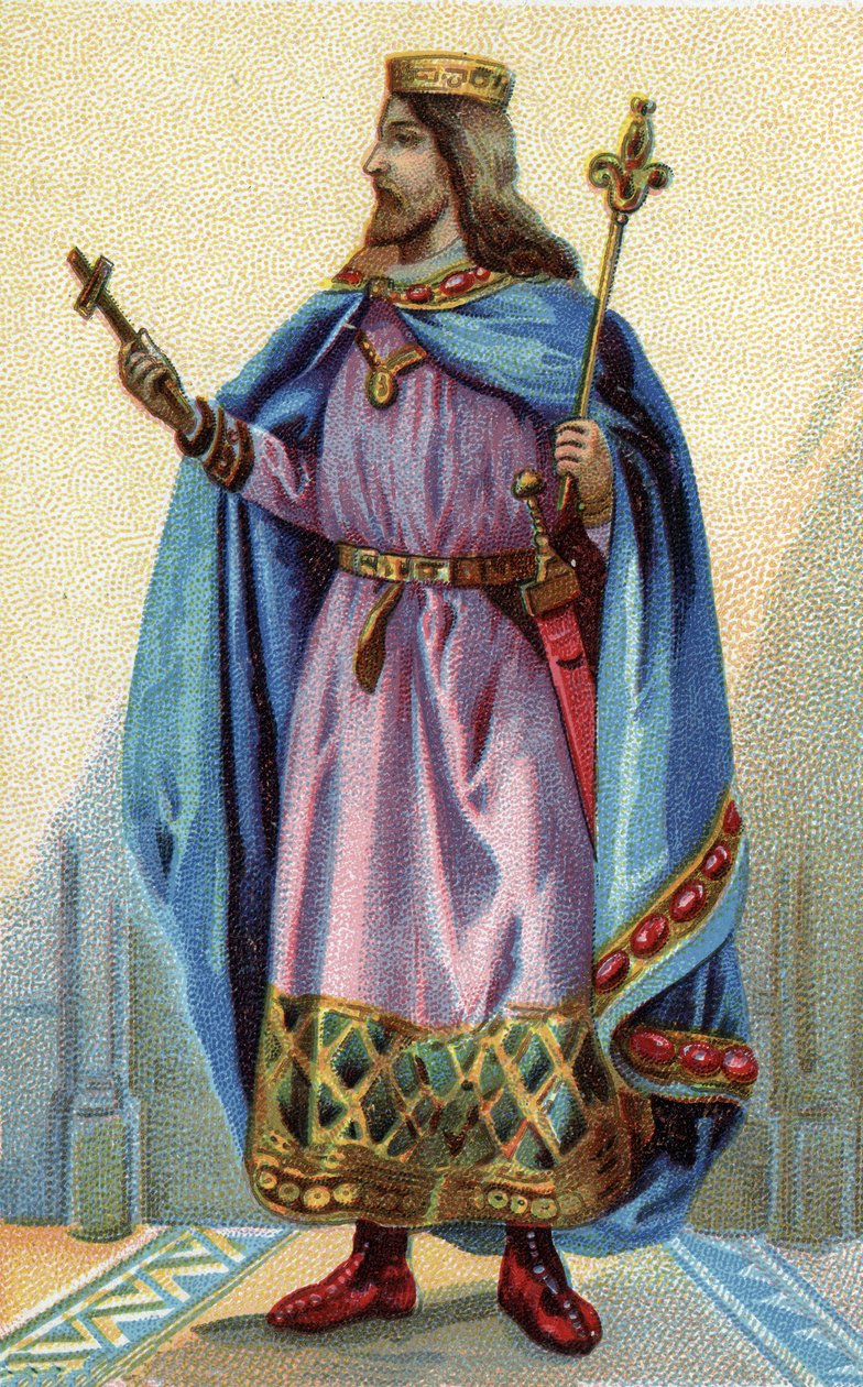 Ritratto di Clodoveo, re dei Franchi dal 481 al 511 da French School