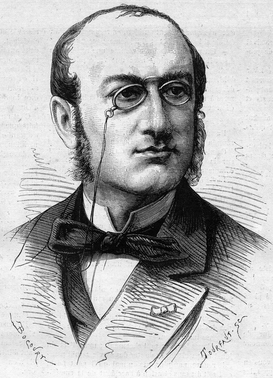 Ritratto di Edme Albert Gigot (1835-1913), prefetto di polizia francese. Incisione in "Le Monde Illustré" n.1104 del 25 maggio 1878 da French School