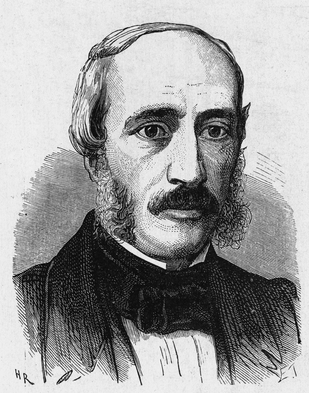 Ritratto di Edmond Becquerel (1820 - 1891), fisico francese - in "Album della Scienza; studiosi illustri; Grandi scoperte" 1896 da French School