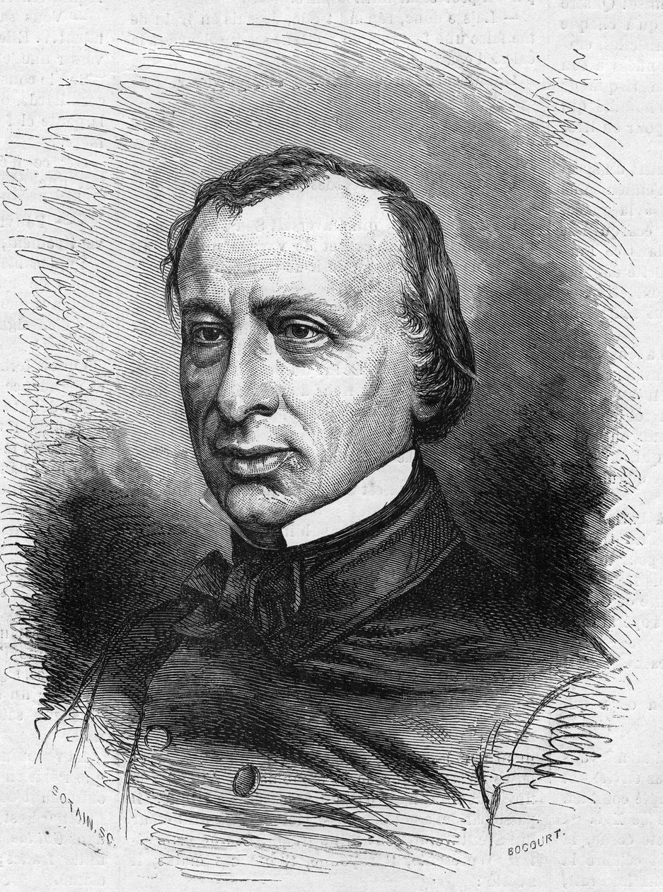 Ritratto di Edouard Lefevre de Laboulaye (1811-1883), avvocato e politico francese. Incisione in "Le Monde Illustré" n.689 del 25 giugno da French School