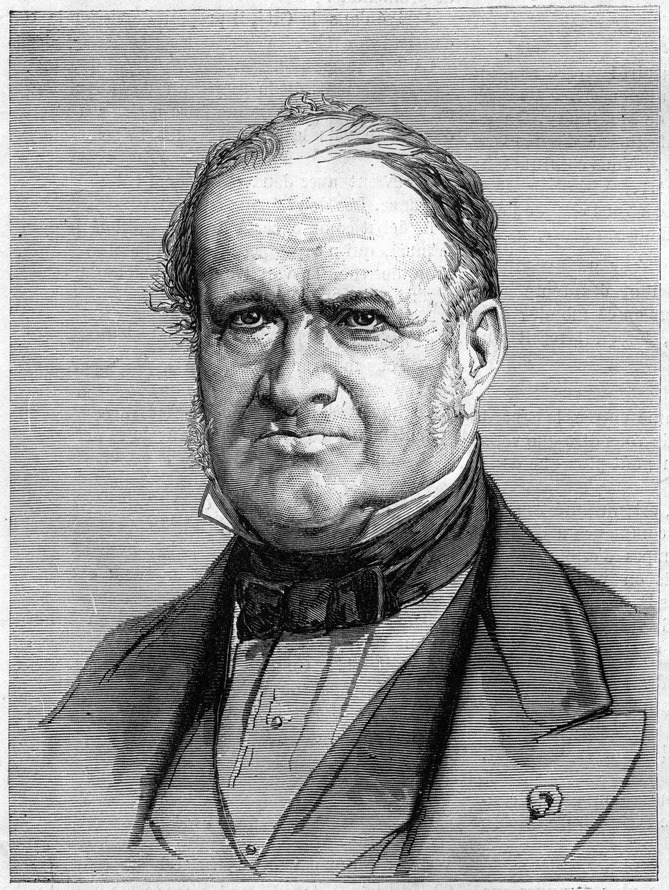 Ritratto di Elie de Beaumont (1798-1874), geologo francese. Incisione in 