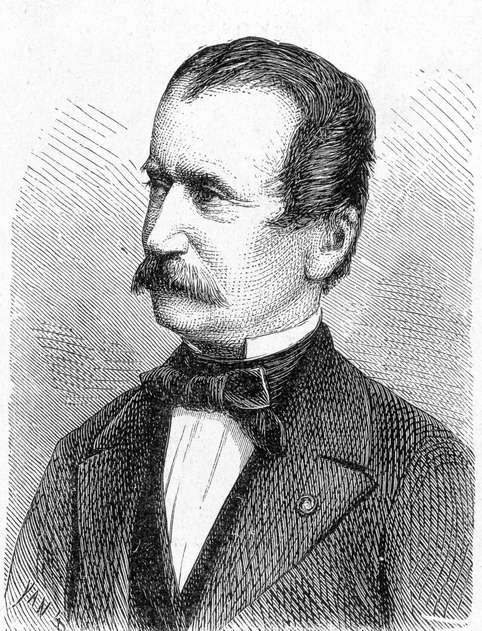 Ritratto di Engerth, ingegnere austriaco - in "Album della Scienza; illustri scienziati; Grandi scoperte" 1896 da French School